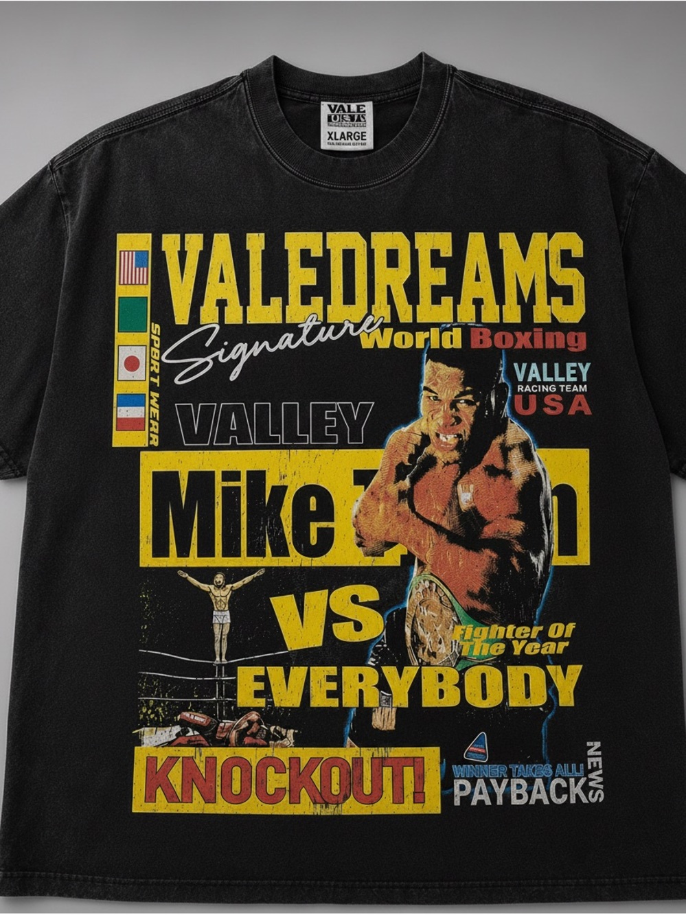 Vale Forever Iron Mike T-Shirt • XL •Relaxed • Oversized Fit